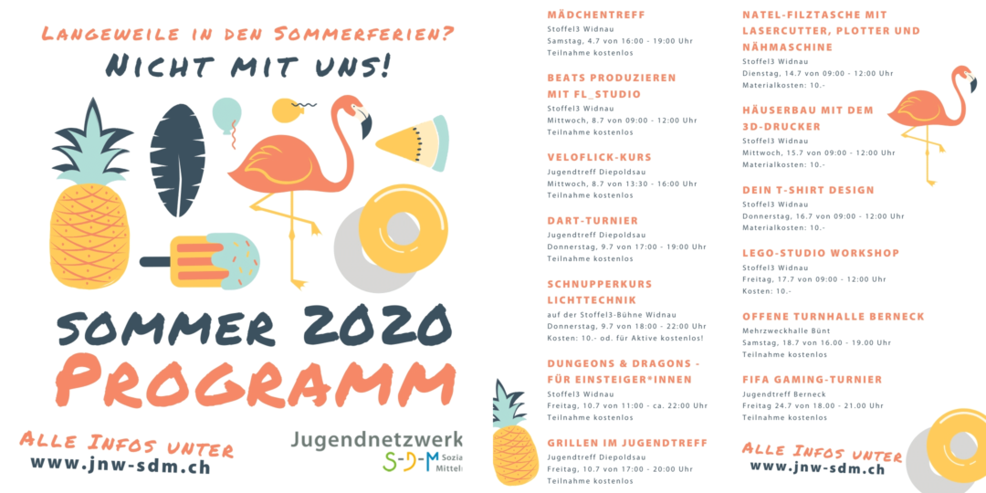 Programm Sommerferien 2020